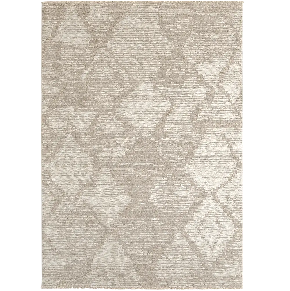 Freida Sandy - Large Diamond Patterned Carpet | Carpet Centre