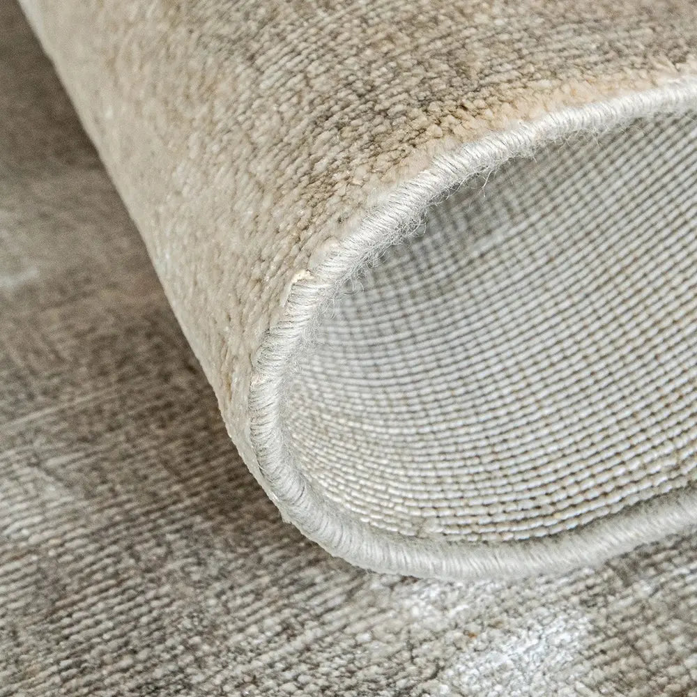 Elliot Alba - Solid Light Grey With Tufted Lines Carpet | Carpet Centre