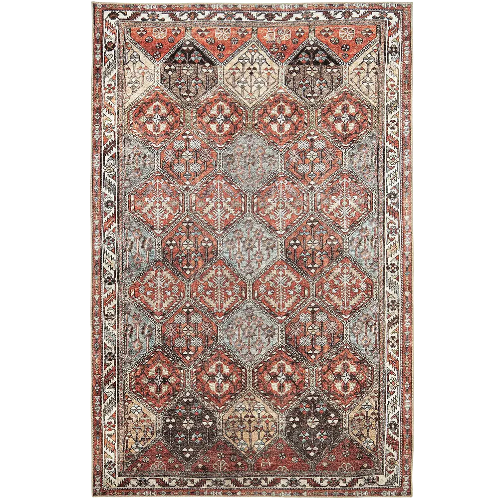 Vince Rosso - Vintage Rust Ceramic Patterned Carpet | Carpet Centre