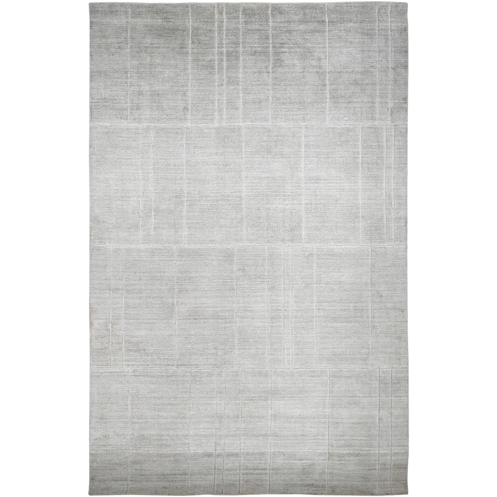 Elliot Alba - Solid Light Grey With Tufted Lines Carpet | Carpet Centre