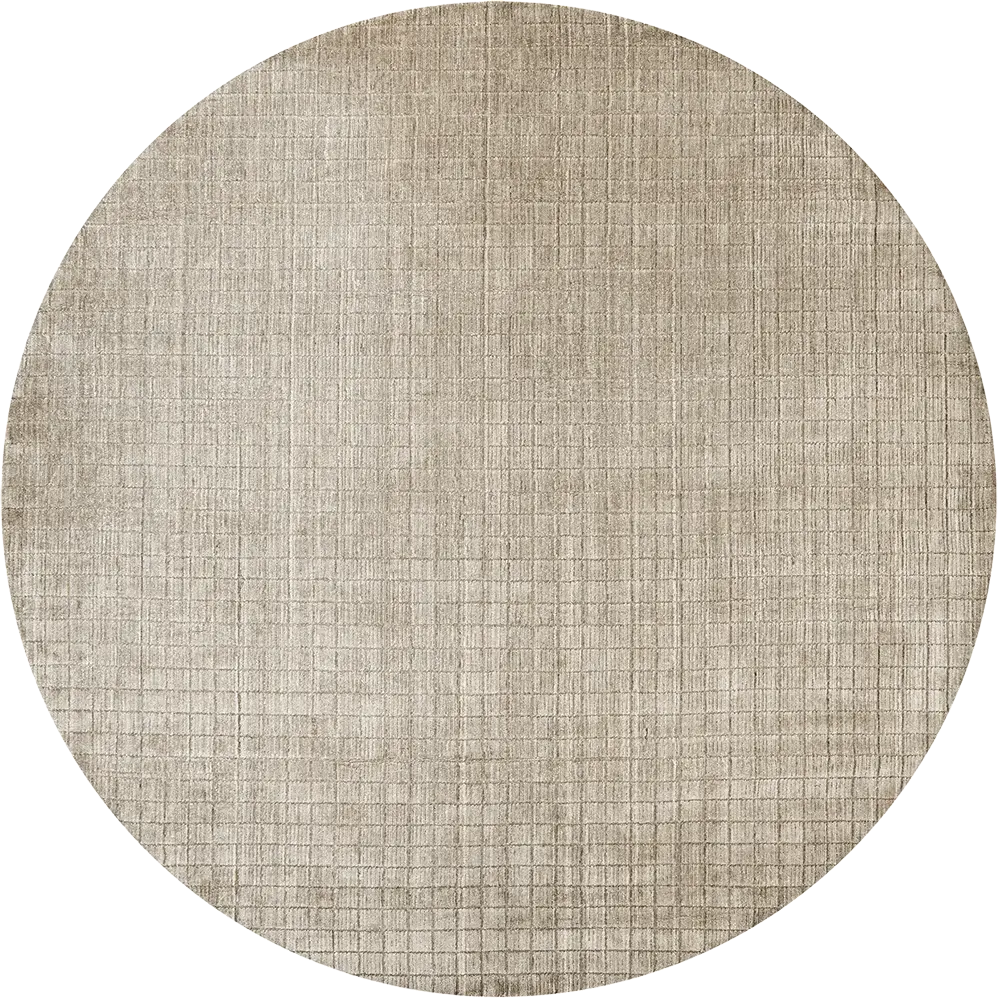 EH Ava Limestone - Textured Pottery-style Patterned Round Rug | Carpet Centre