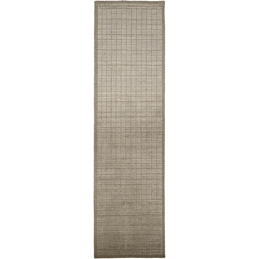Taylor Dune - Textured Grid Patterned Taupe & Light Brown Runner Rug
| Carpet Centre