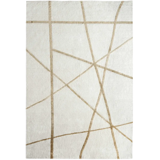 Dash Goldberg - Gold Crossed Lines Carpet for Living Room | Carpet Centre