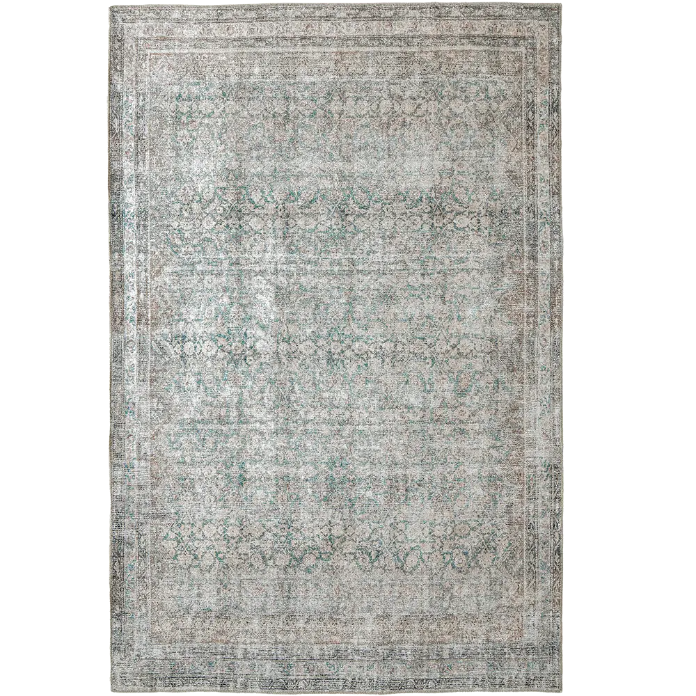 Caleb Ebony - Pearl And Grey Line Pattern Round Carpet | Carpet Centre