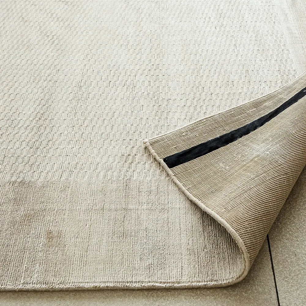 Luna Sandy Runner - Mesh Patterned Beige Carpet Runner | Carpet Centre