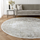 Jacob Ashton Rustic Textured Silver Carpet