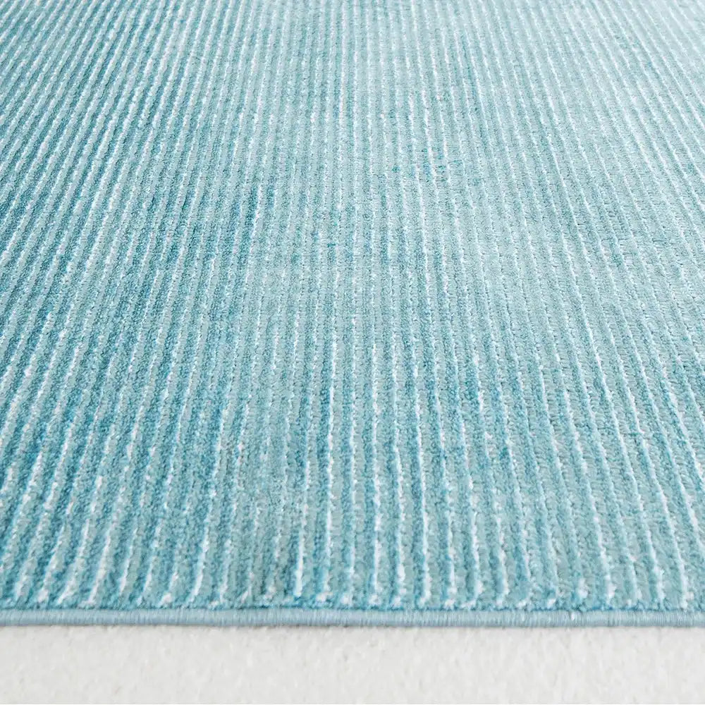 Adele Turquoise - Turquoise Striped Living Room Carpet | Carpet Centre