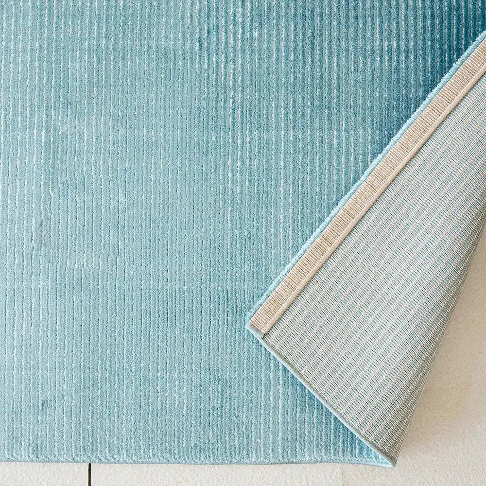 Adele Turquoise - Turquoise Striped Living Room Carpet | Carpet Centre