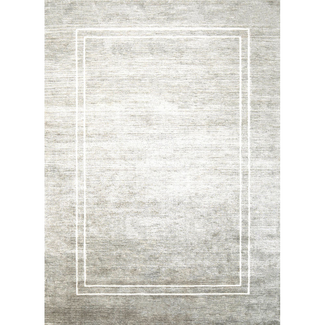 Colin Dune Grey Carpet with White Border| Carpet Centre