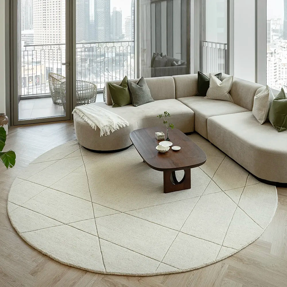 Zahra Snow - Raised Diamond & Dot Patterned Carpet | Carpet Centre