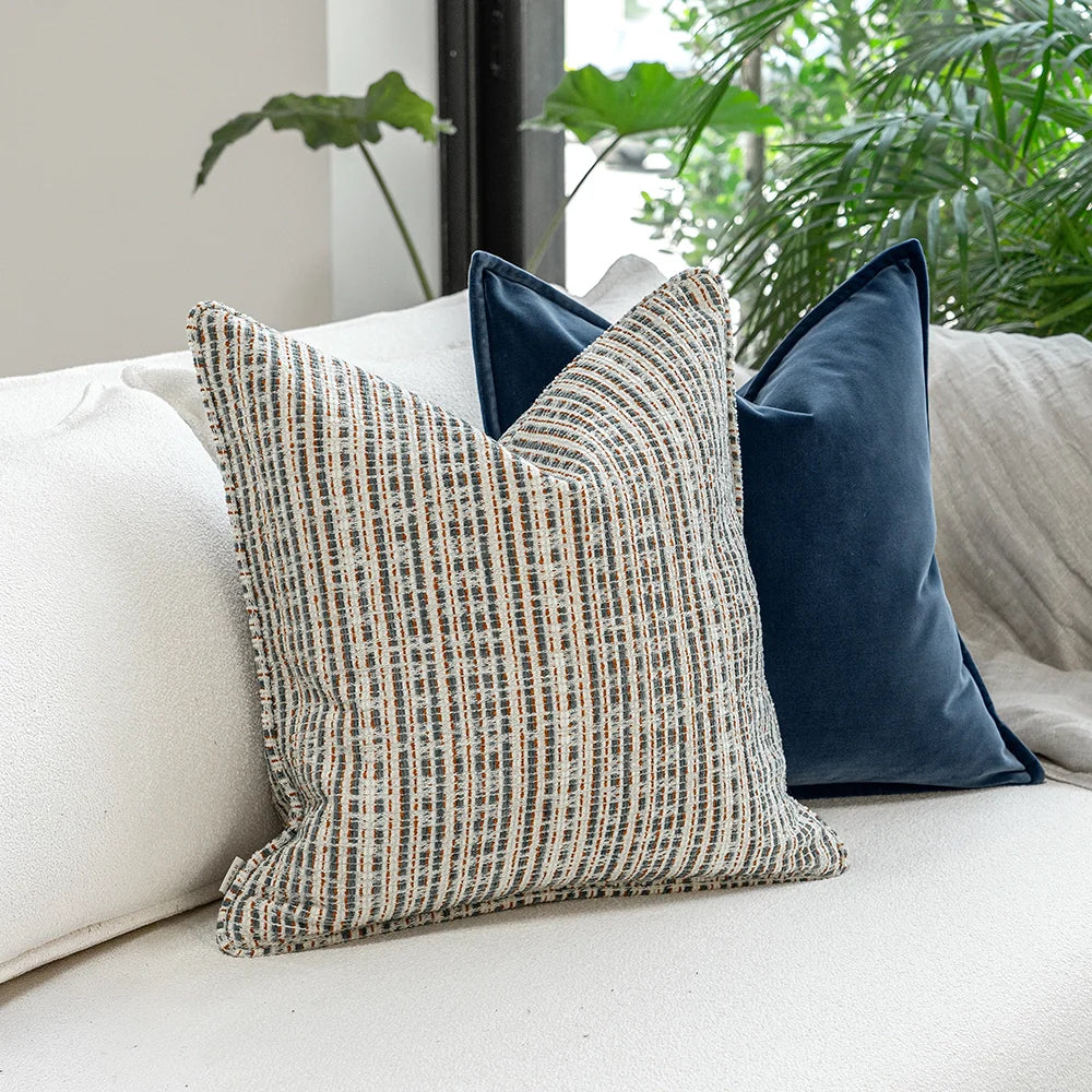 Yakshith Bundle Soft Velvet And Grid Pattern Cushion Set | Image 6