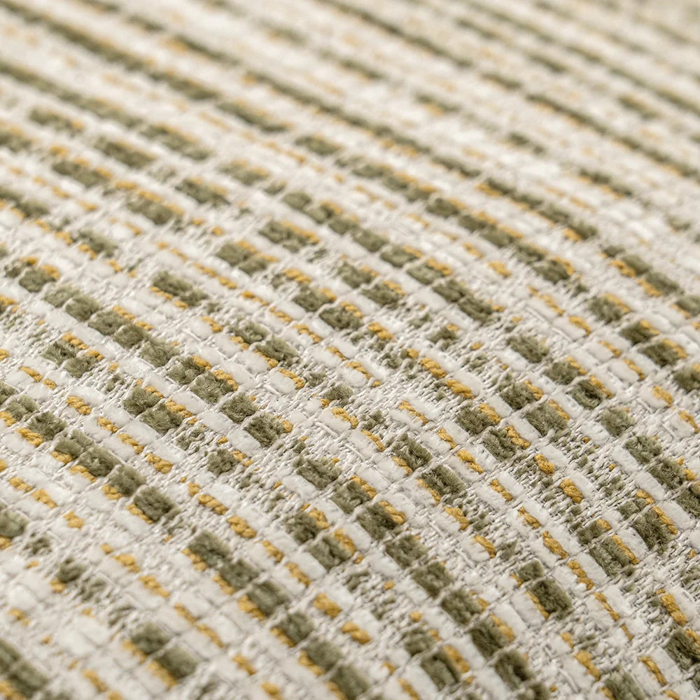 Izzy Olive Broken Grid Patterned Cushion | Image 8