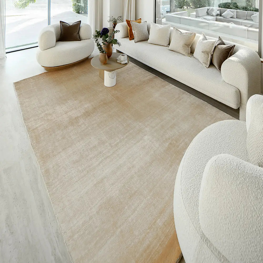 Elliot Bianca - White Geometric Textured Round Carpet | Carpet Centre