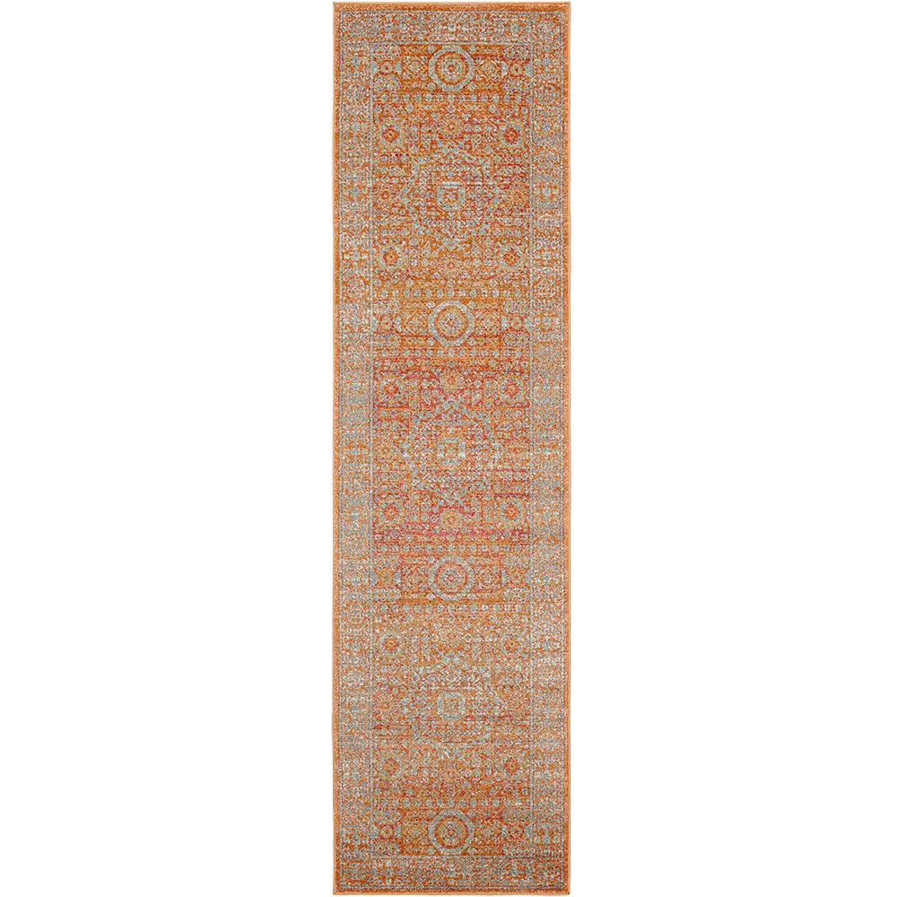 Julian Rust Runners Faded Traditional Medallion Carpet | Image 5