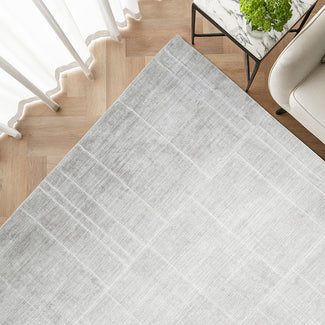 Elliot Ashton - Light Grey Line Pattern | Carpet Centre