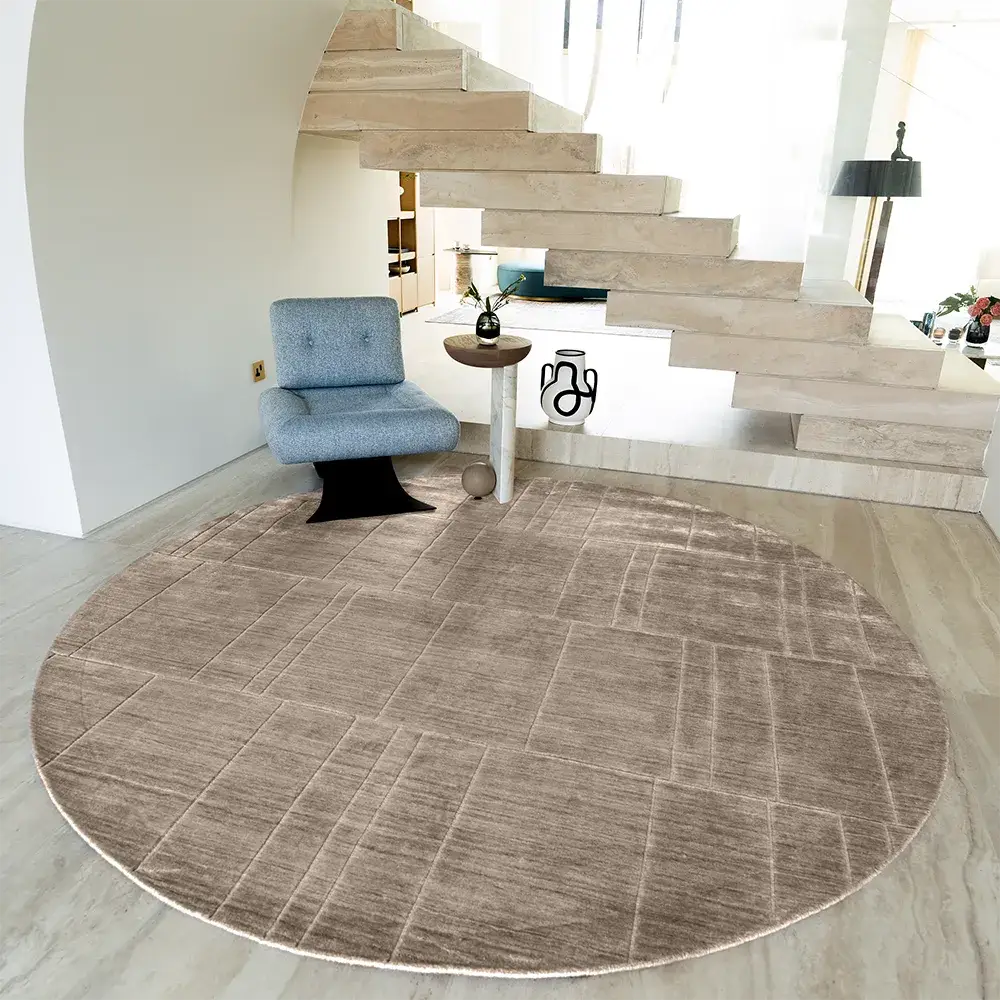 Dash Alba - Grey crossed Line Carpet | Carpet Centre
