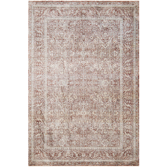 Harper Rosso - Distressed Traditional Beige Red Carpet | Carpet Centre