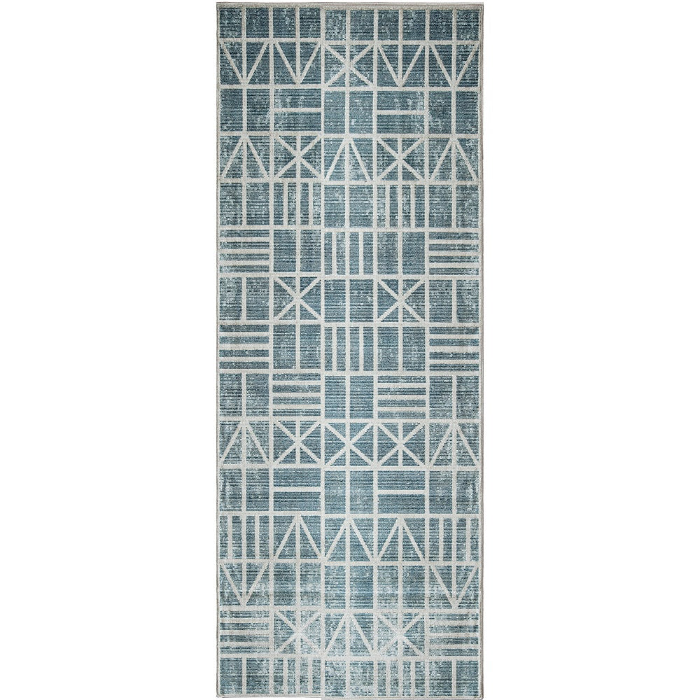Hunter Sky Runners Modern Turquoise Carpet