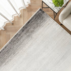 Jade Ashton Textured Grey Striped Carpet