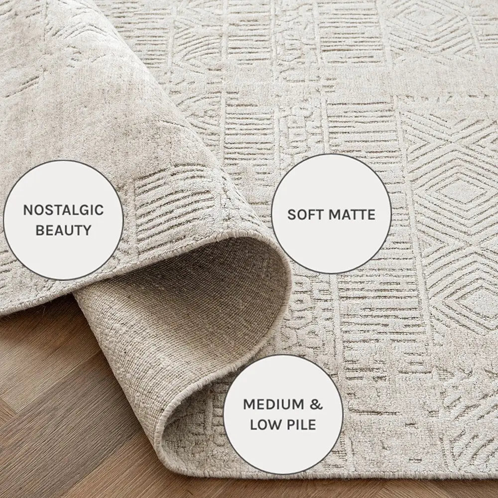 Hana Goldberg - Rustic Texture Distressed Abstract Carpet 
| Carpet Centre