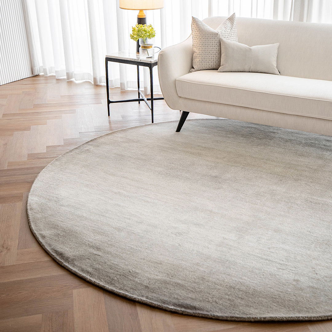 Round Carpets  Buy Oscar Dune Round Grey Wool Carpet – Carpet