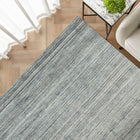 Rita Stevens Blue Gray Striped Carpet