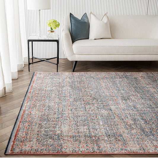 Sheldon Rosso - Traditional Faded Multicolor Carpet | Carpet Centre