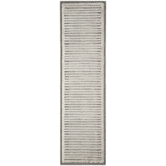 Zahra Alba Runners Ivory Stripes Zigzag Stripes Carpet | Image 7