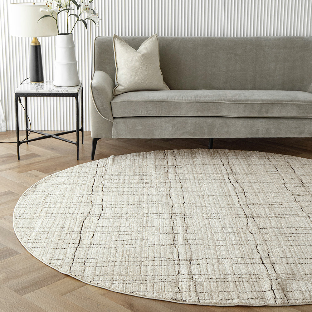Zen Bianca Ivory Textured Carpet