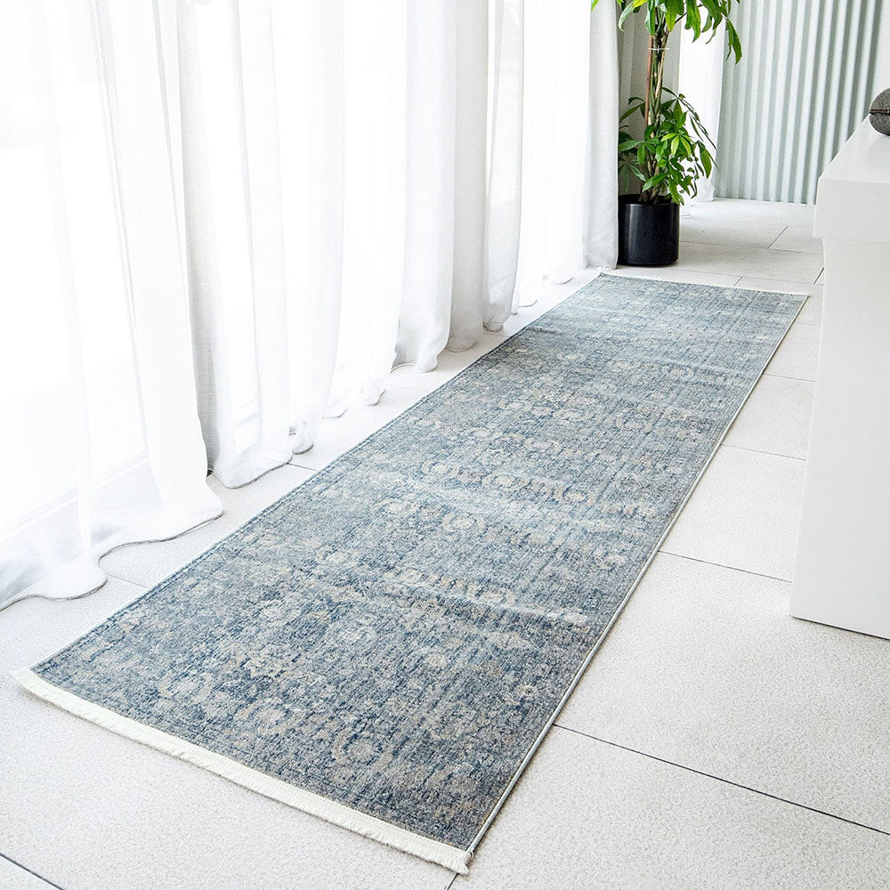 Buy Alexander Azure Runners Distressed Blue Area Carpet Online