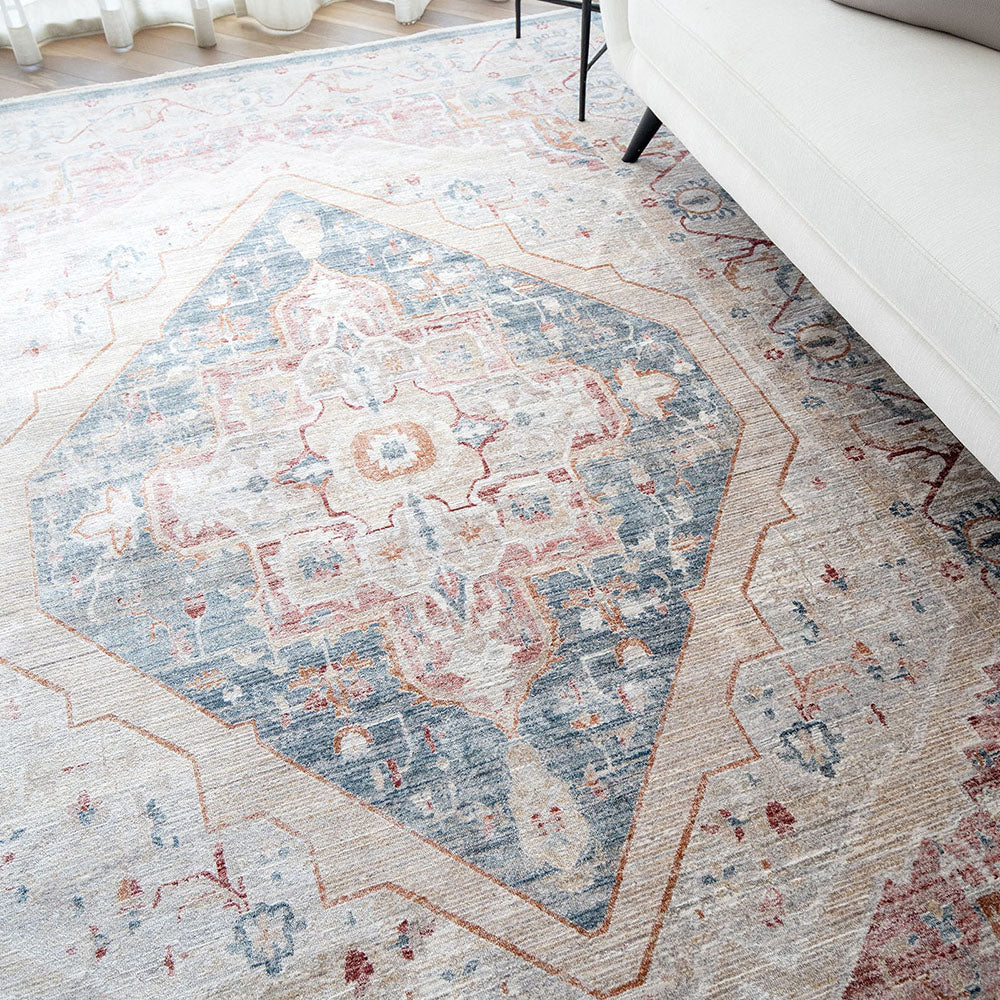 Buy Alexander Rouge Distressed Turkish Carpet Online
