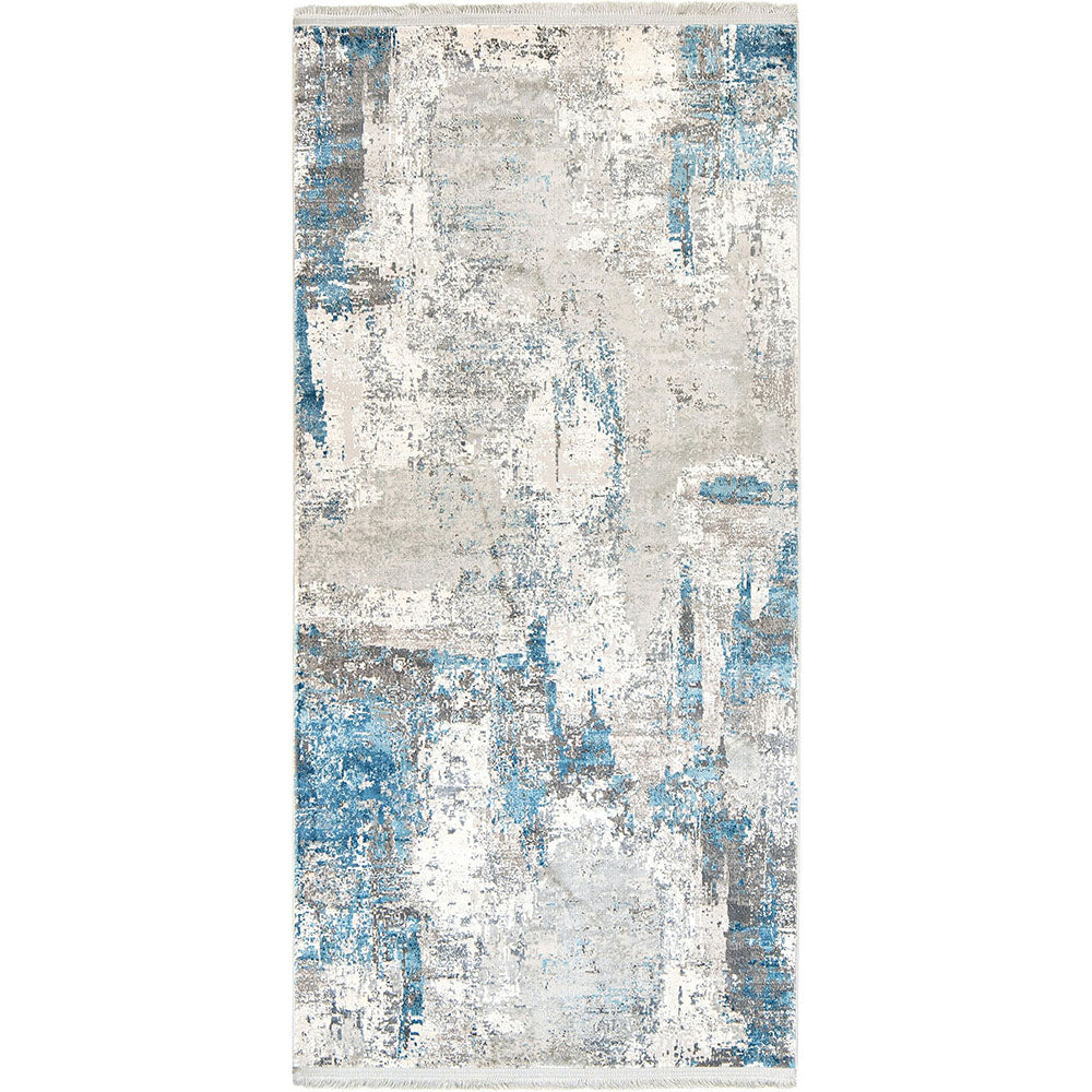 Athena Sky Runners Blue Grey Abstract Carpet