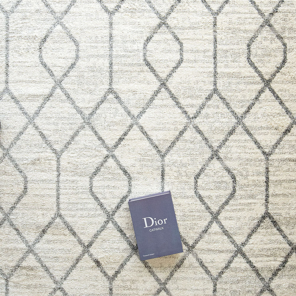 Conrad Lily - Ivory Grey Intertwined Area Carpet | Carpet Centre