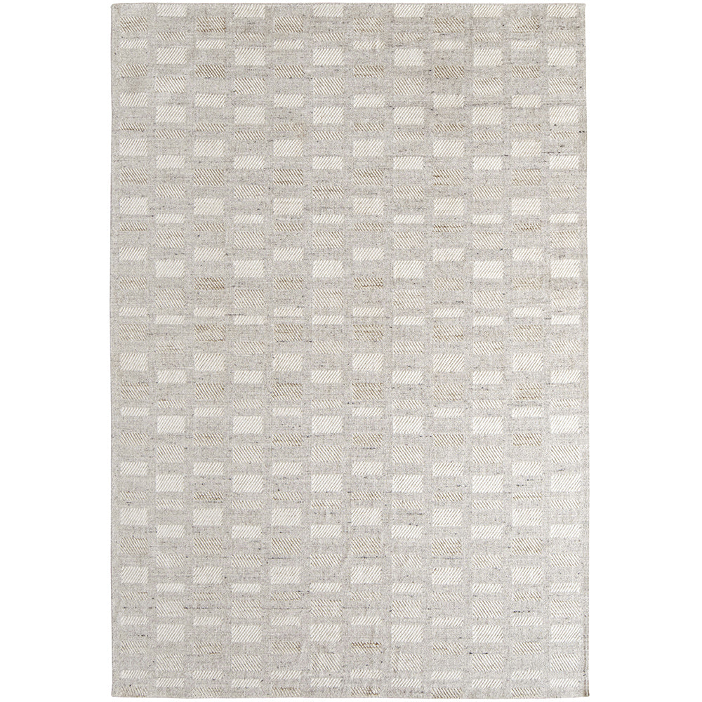 Dante Ashton Grey Grid Pattern Carpet