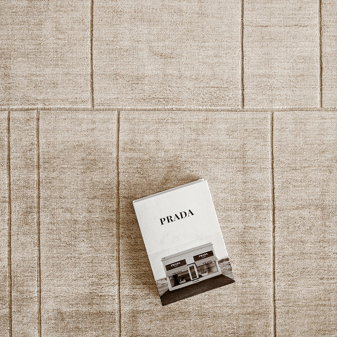 Elliot Sandy Beige Geometric Carpet