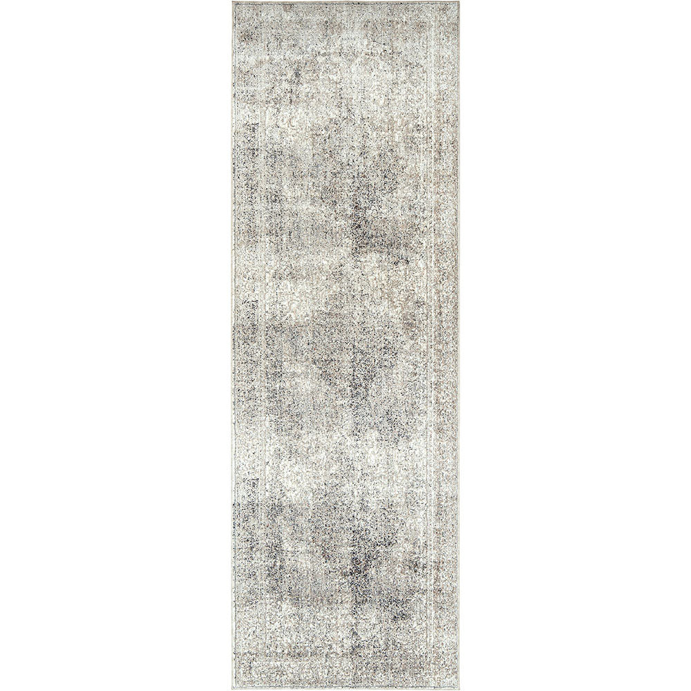 Ethan Dune Runners Distressed Grey Beige Abstract Carpet