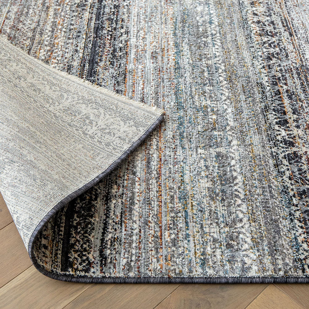 Ethan Ebony Runners Abstract Stripe Carpet