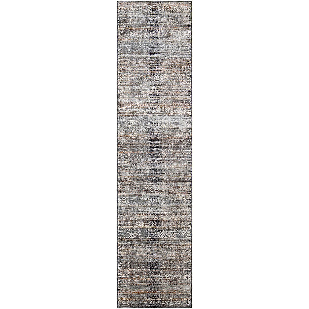 Ethan Ebony Runners Abstract Stripe Carpet