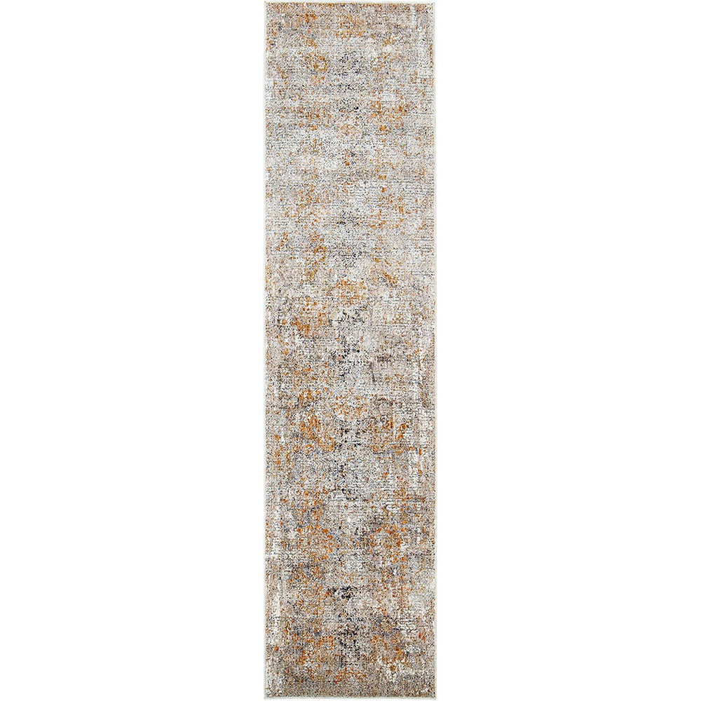 Ethan Goldberg Runners Abstract Rust And Grey Carpet