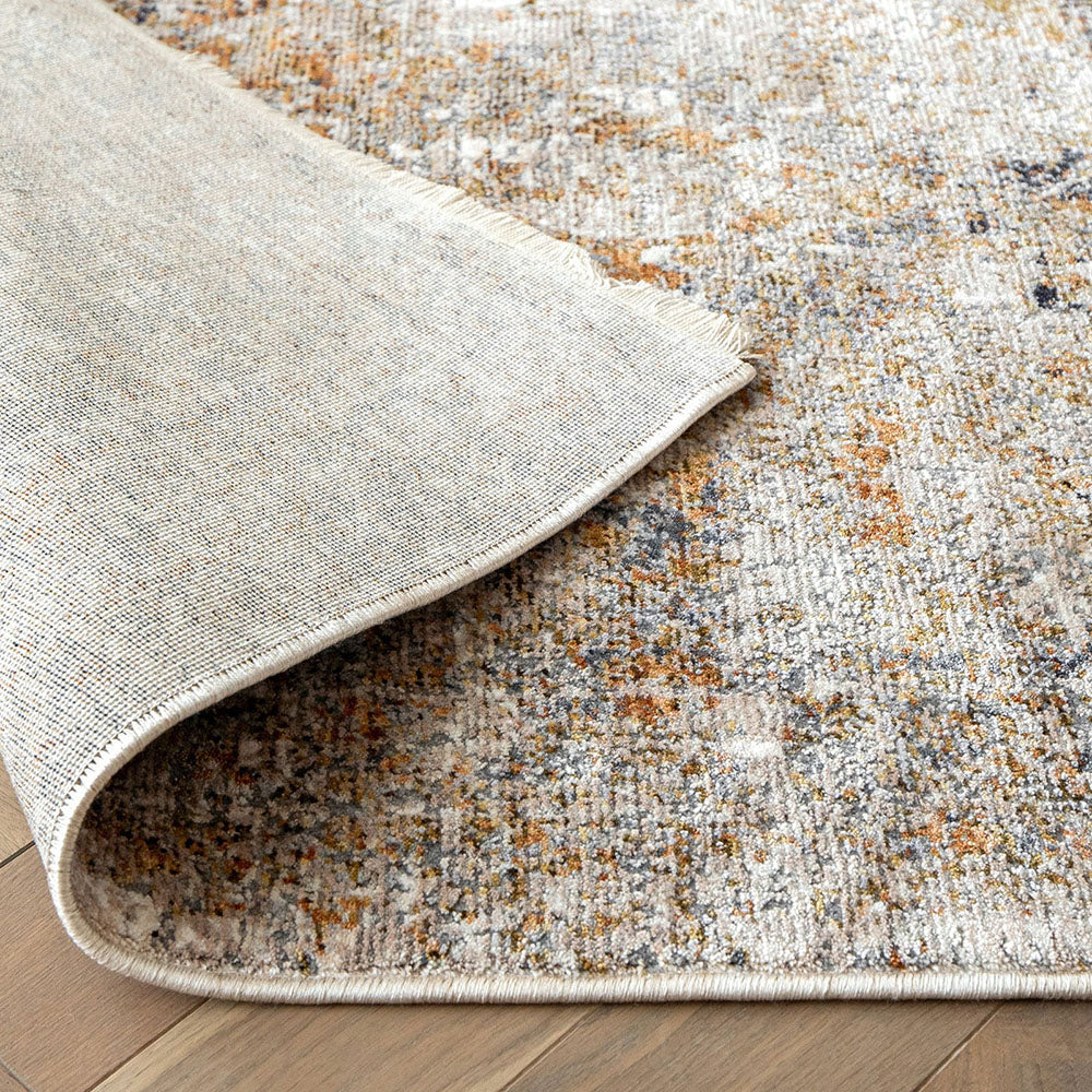 Ethan Goldberg Runners Abstract Rust And Grey Carpet