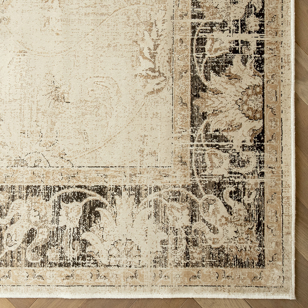 Gloria 440-117 Grey Beige Distressed Carpet