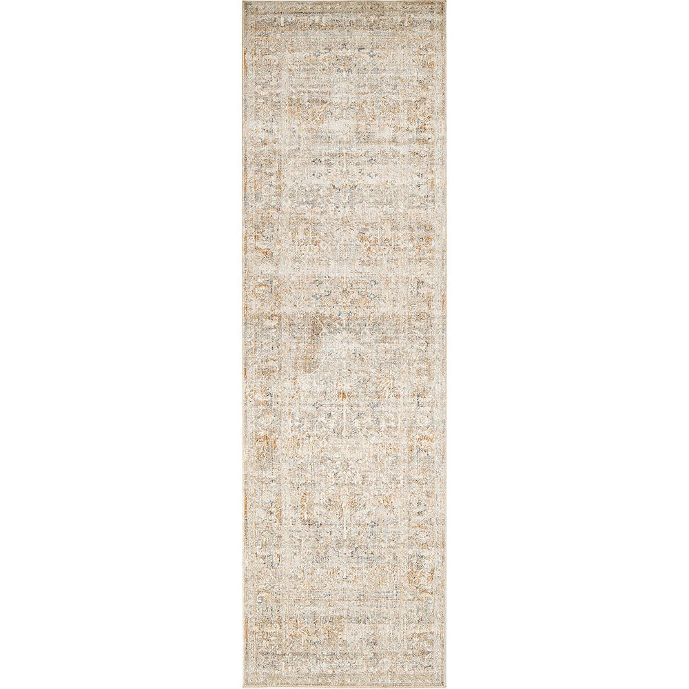 Hana Sandy Runners Faded Beige Distressed Carpet