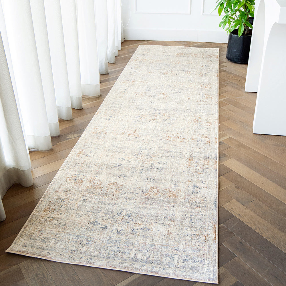 Hana Sandy Faded Beige Distressed Carpet