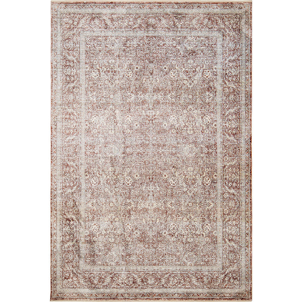 Harper Rosso Distressed Beige Red Carpet