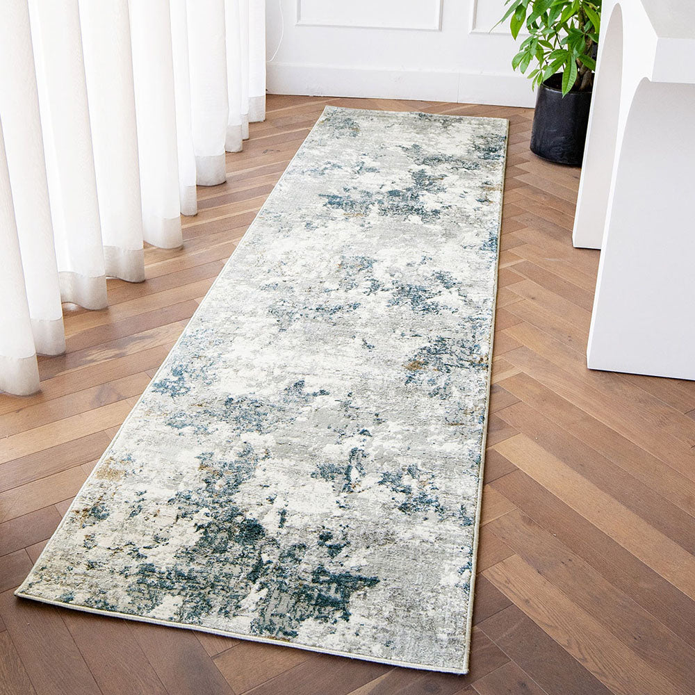 Jacob Sky Grey Blue Textured Carpet