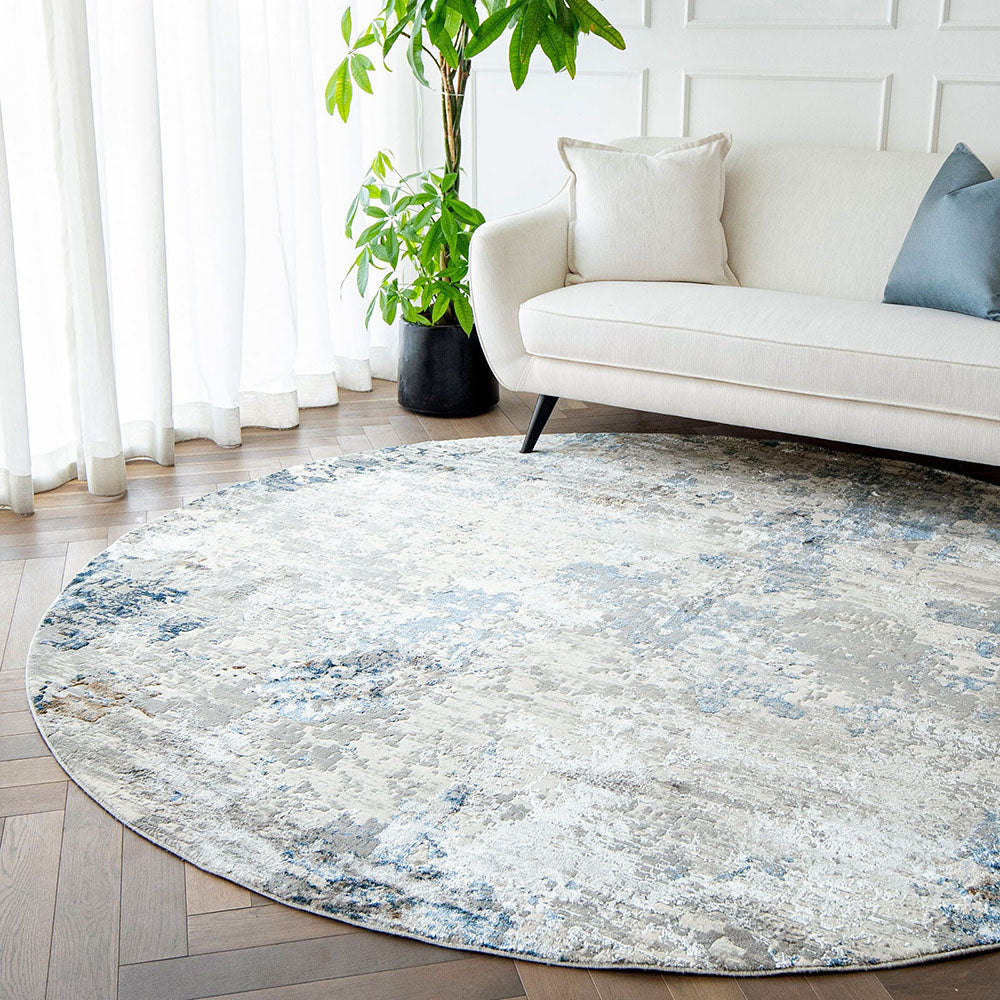 Jacob Sky Grey Blue Textured Carpet