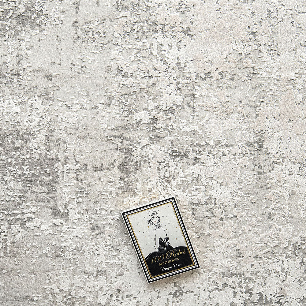 Jay Ashton Abstract Grey Distressed Carpet