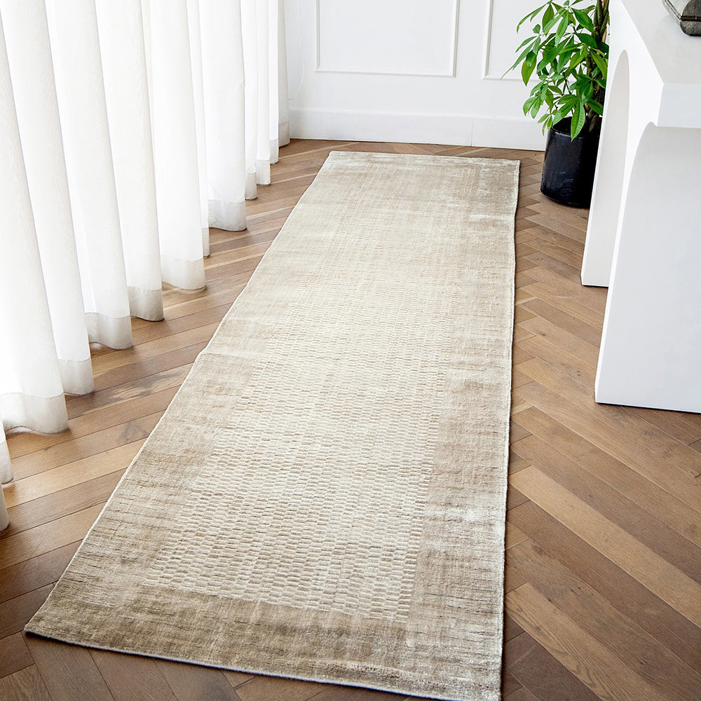 Luna Sandy Beige Textured Carpet