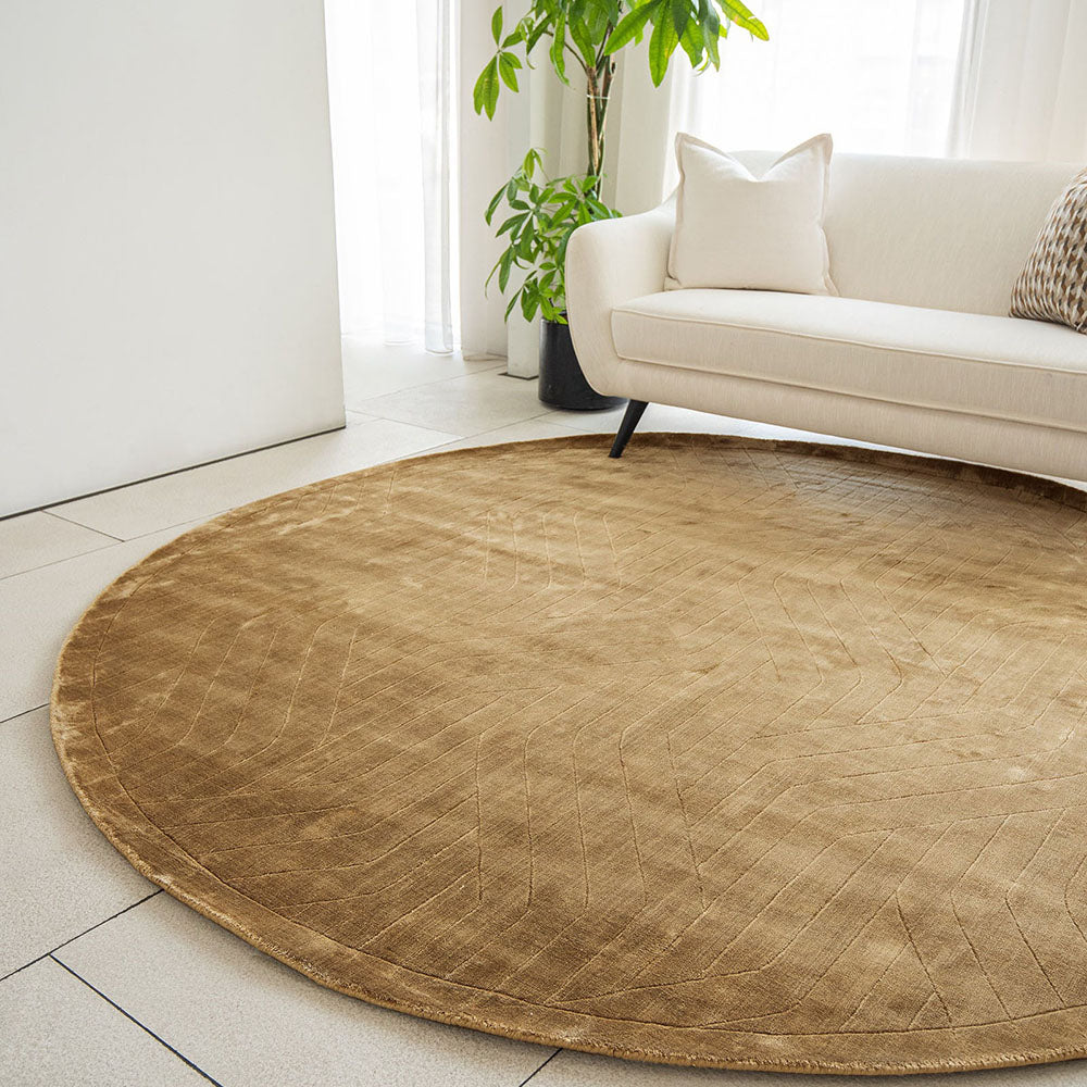 Madox Goldberg Solid Gold Area Carpet
