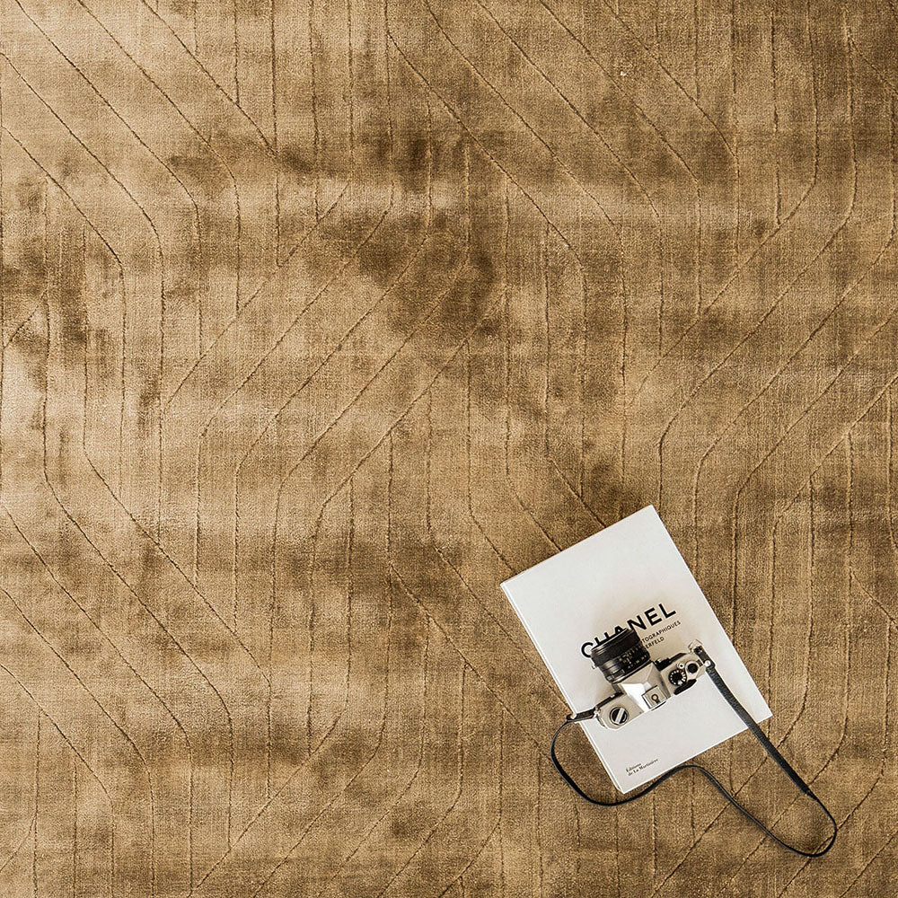 Madox Goldberg Solid Gold Area Carpet